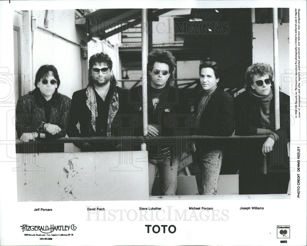 1988 Press Photo Toto American rock band Steve Lukather - Historic Images