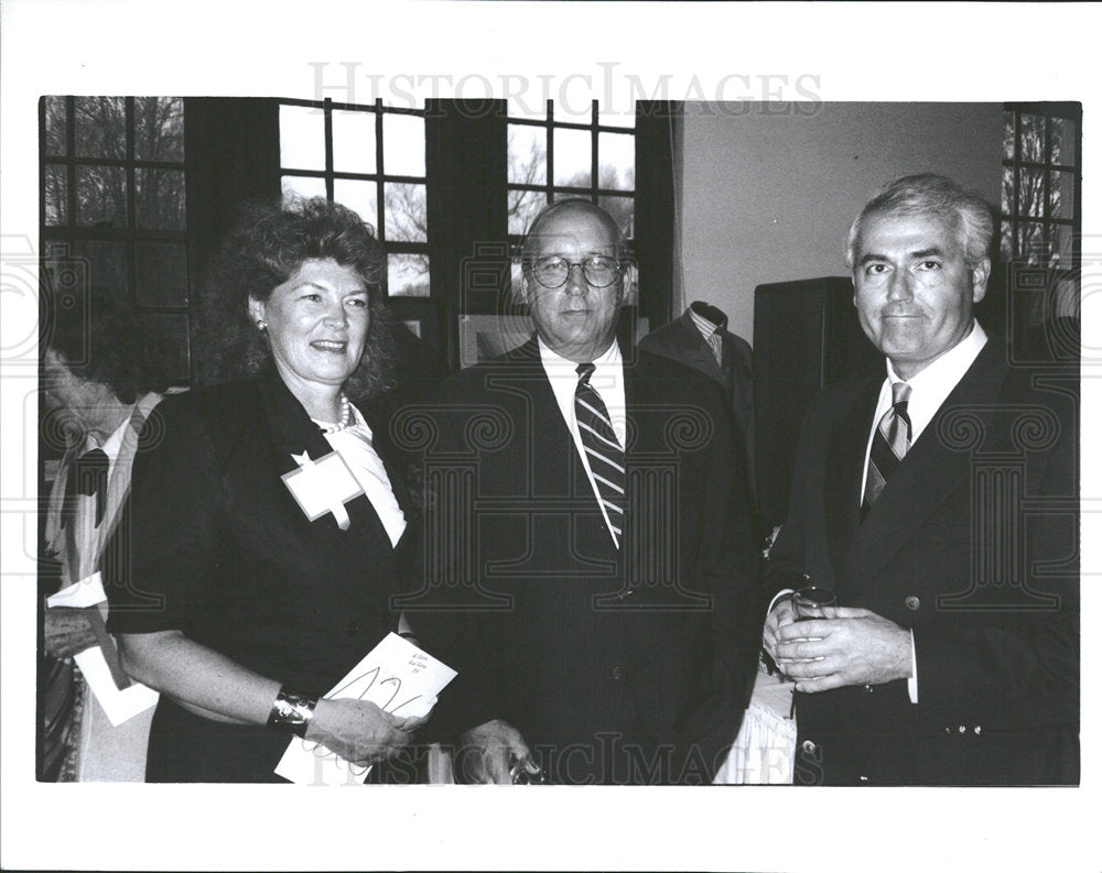 1989 Press Photo Ed Stroble, Pat &amp; Dr. Jesse Cardellio - Historic Images