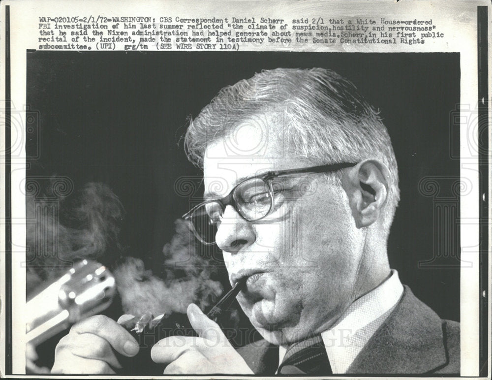 1986 Press Photo Correspondent Daniel Scherr Testifies  - Historic Images