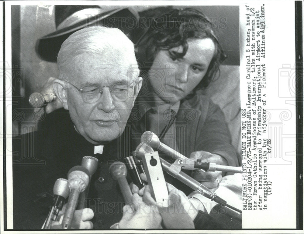 1973 Press Photo Lawrence Cardinal Shehan Baltimore - Historic Images