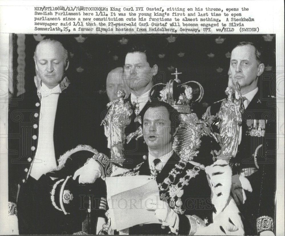 1974 Press Photo King Carl XVI Gustaf King Sweden - Historic Images