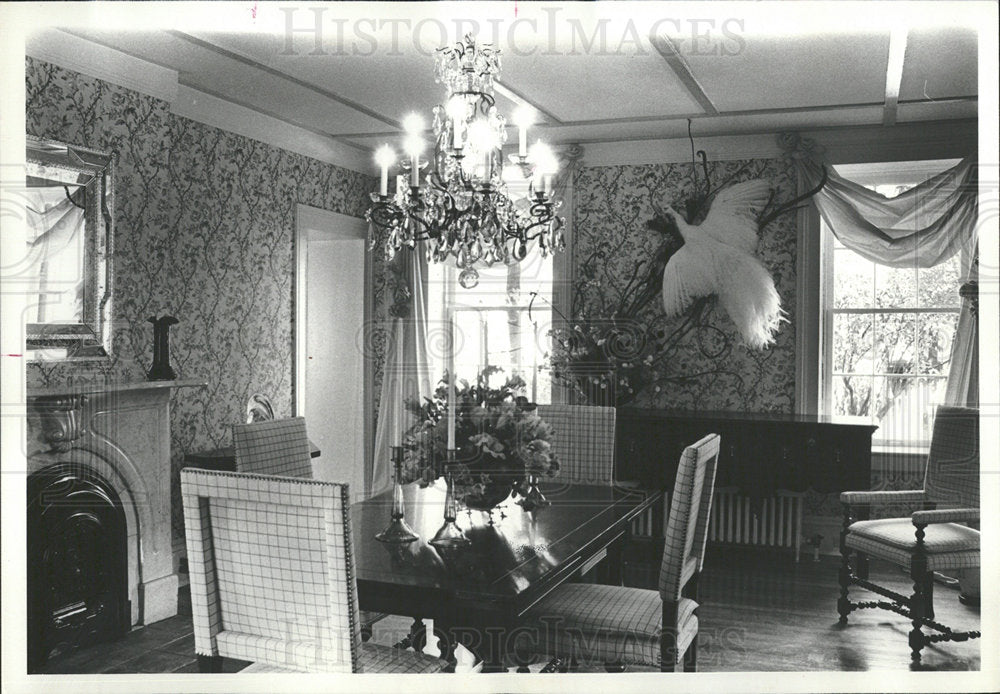 1979 Press Photo Eastview living room chandelier albino - Historic Images