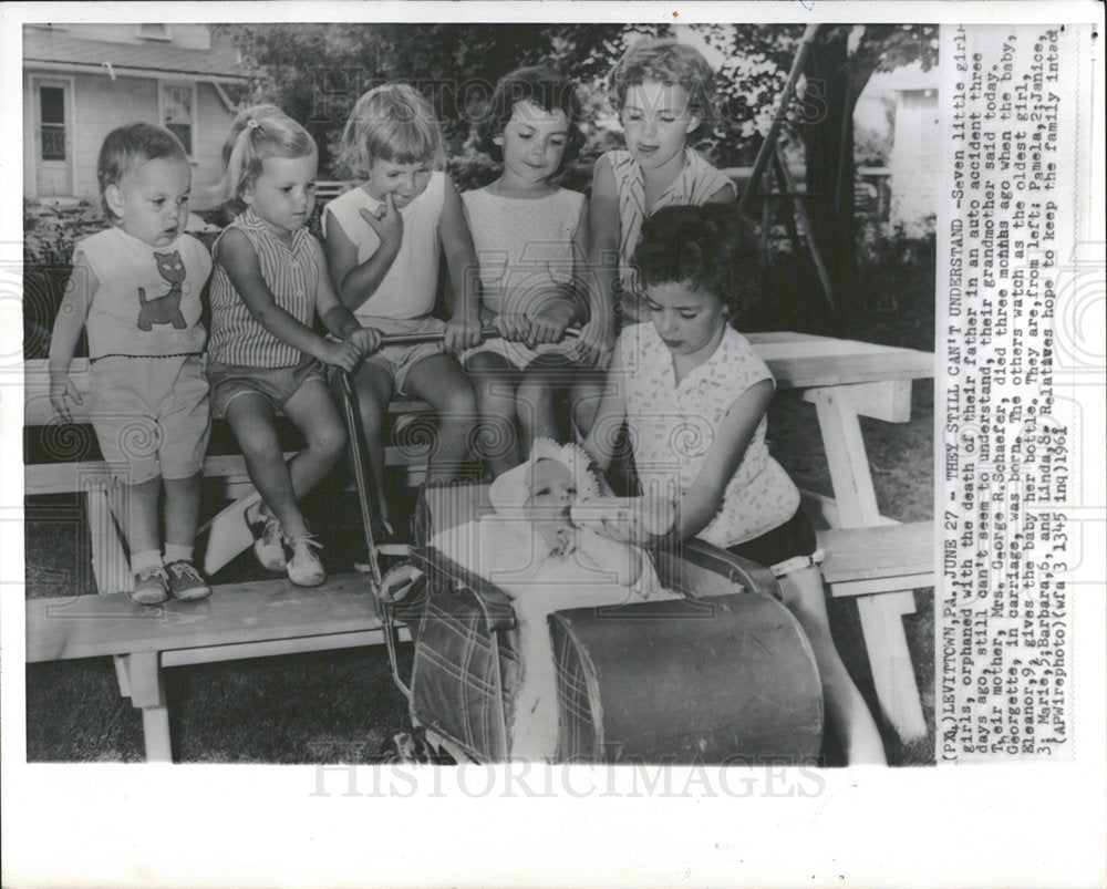 1961 Press Photo Orphans Levittown PA - Historic Images