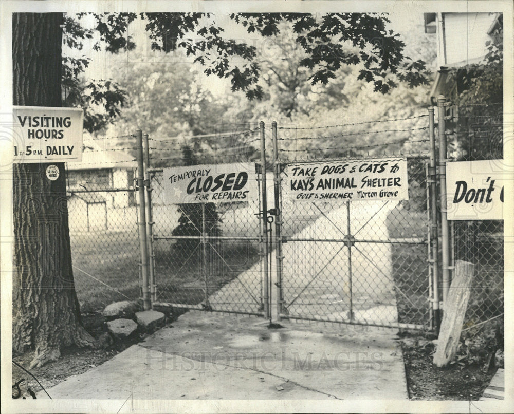 1956 Storm Orphans Entrance Morton Grove - Historic Images