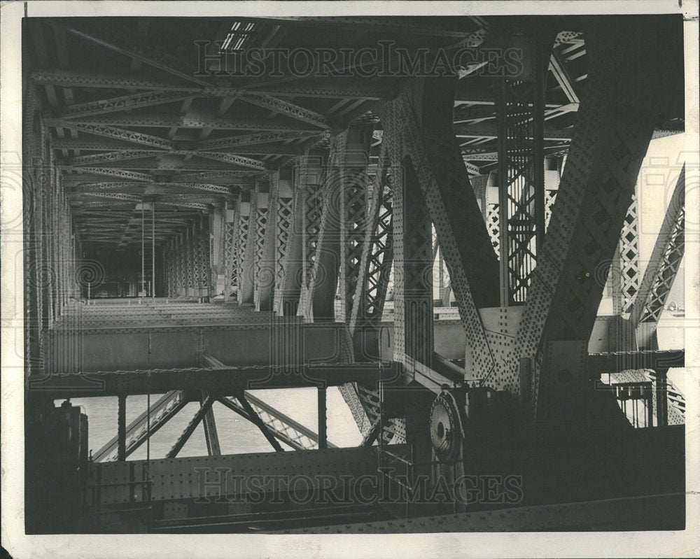 1937 Press Photo Michigan Avenue bridge Outer Drive  - Historic Images