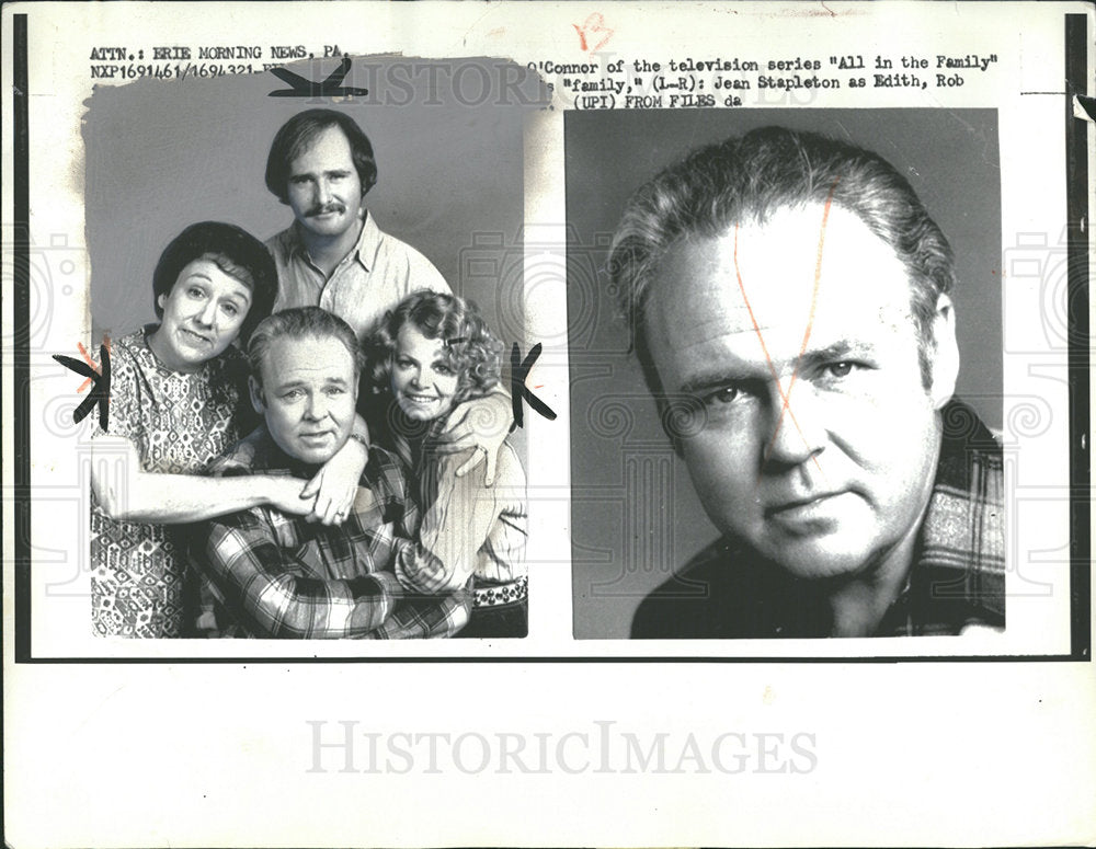 1972 Press Photo Carroll O&#39;Connor American Actor  - Historic Images