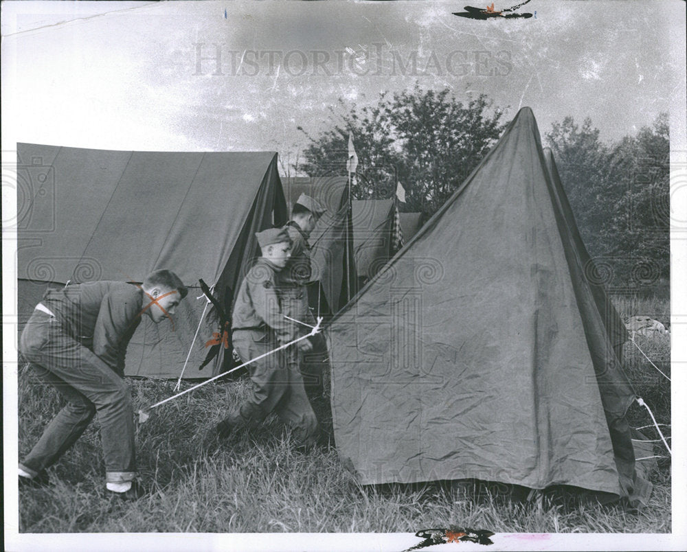 1957 Coffey School Darrell Krass Rope Tent - Historic Images