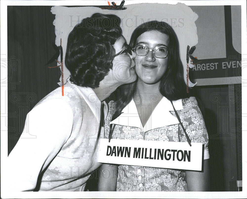 1973 Press Photo Dawn Millington Spelling Be Winner - Historic Images