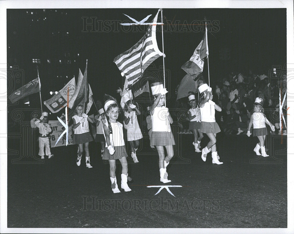 1967 Press Photo Spert of 76 Drum Band Michigan Parade - Historic Images