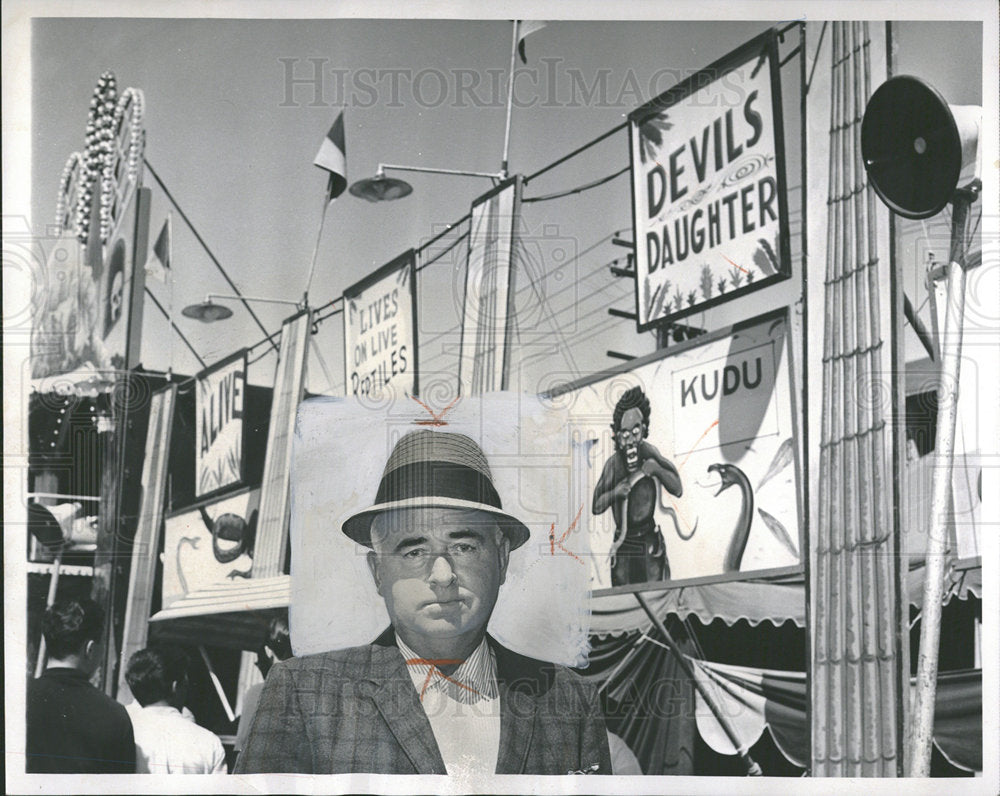 1963 Press Photo Charles H Hodges Showman - Historic Images
