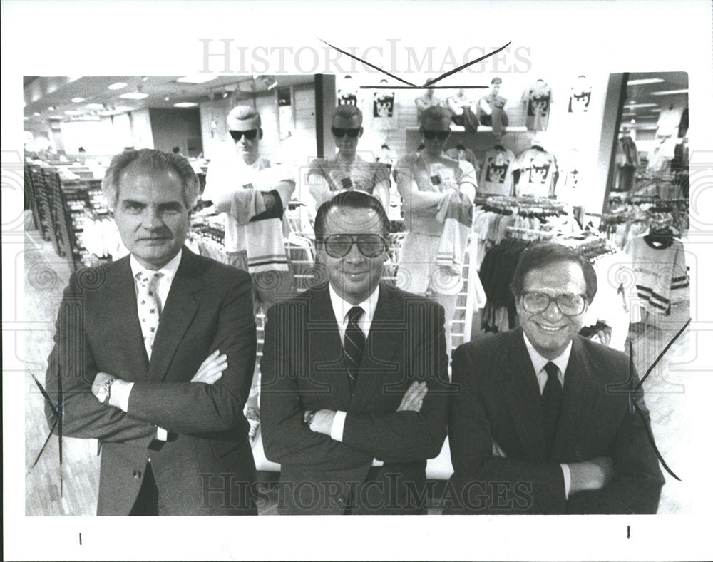 1989 Press Photo Bill Kellogg Mainstreet Bus Executives - Historic Images