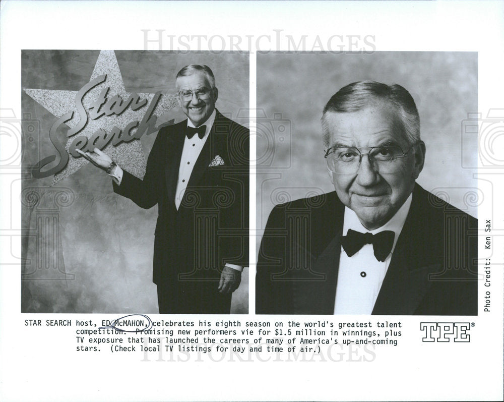 Ed McMahon American comedian Game Show Host - Historic Images