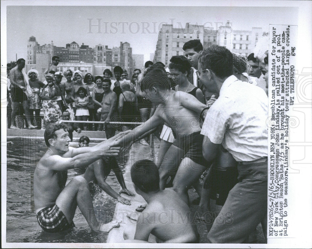 1965 Press Photo Mayor Congressman John Lindsay Lawyer - Historic Images
