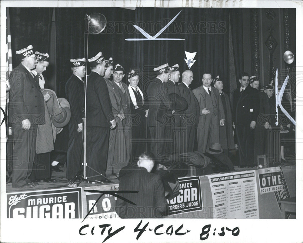 1941 Press Photo Cass Tech High-23 Men, UAW. - Historic Images