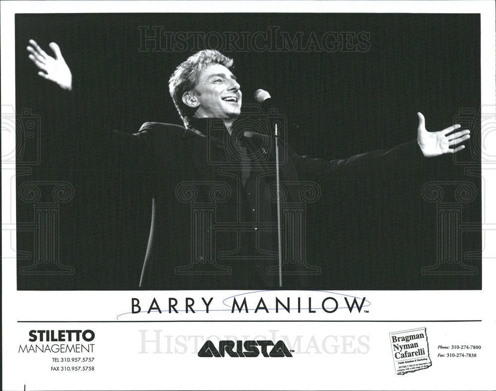 Press Photo Barry Manilow Mandy Copacabana Magic singer - Historic Images