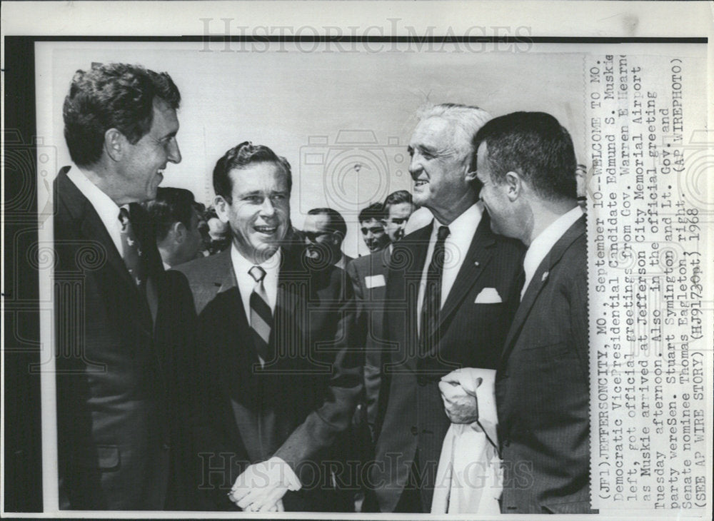 1968 Press Photo Democratic Vice President Edmund - Historic Images