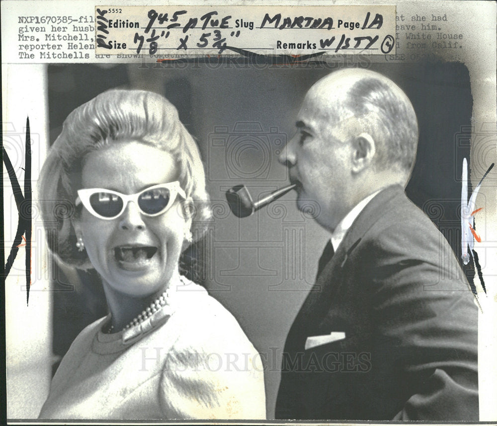1972 Press Photo John Mithcel wife White House  - Historic Images