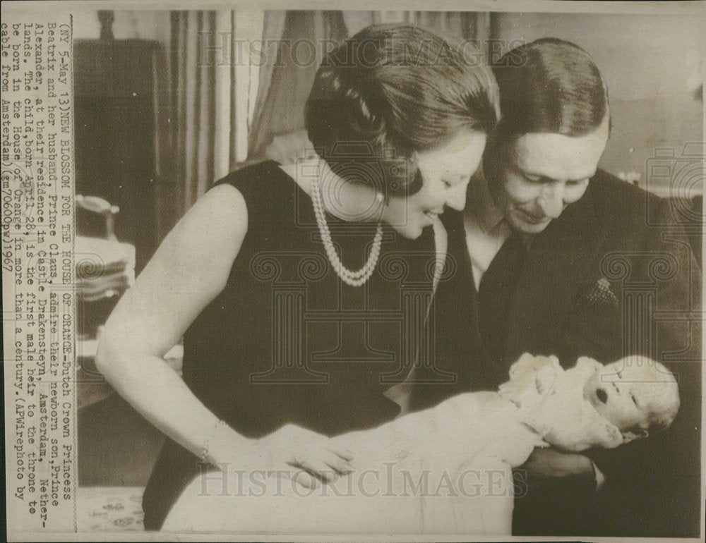1967 Press Photo Dutch Crown Princess Beatrix Prince  - Historic Images