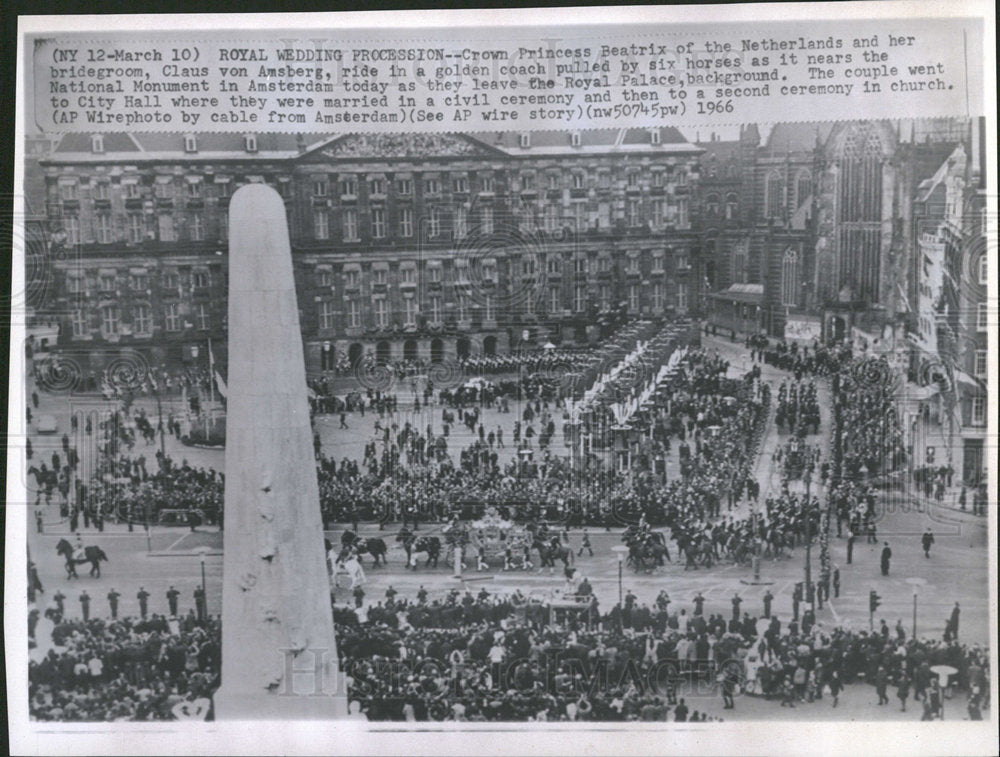 1966 Press Photo Royal Palace Beatrix Claus von Amsberg - Historic Images