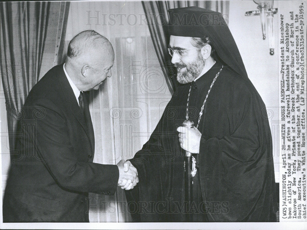 1959 Press Photo White house farewell Eisenhower NY - Historic Images