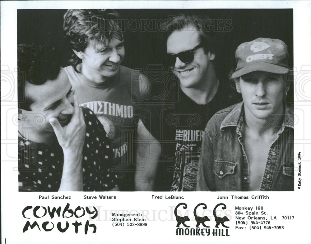 1995 Press Photo Cowboy Mouth Rock Band Music Group - Historic Images