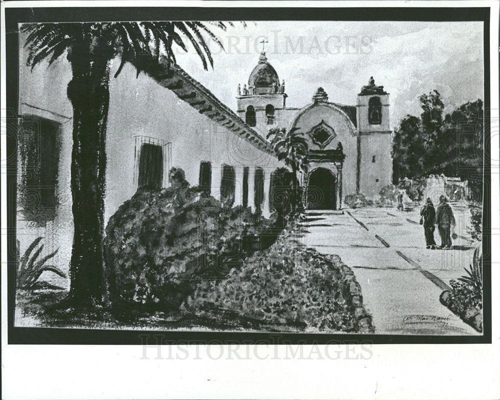 1972 Press Photo Albert Macnaul Painting   - Historic Images