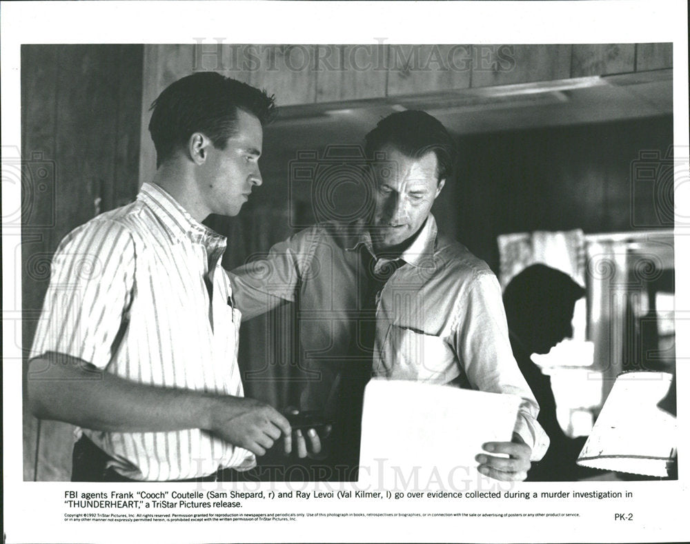 1992 Press Photo Val Kilmer Sam Shepard Movie Actors - Historic Images