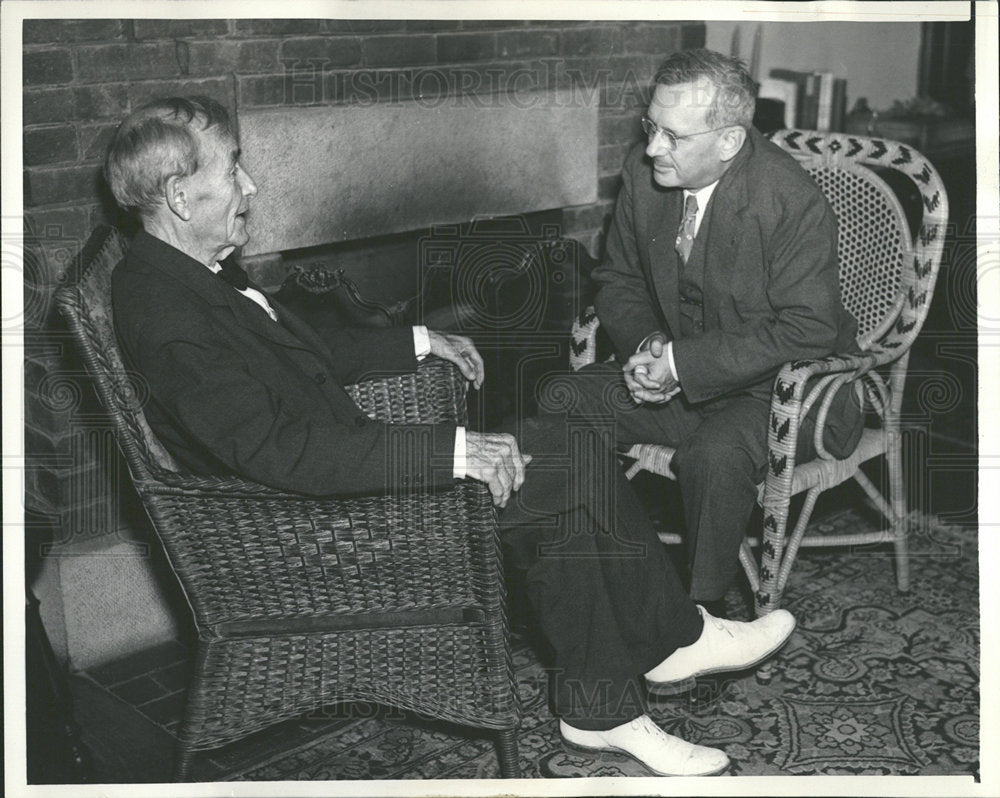 1936 Press Photo Alfred Landon President Roosevelt Home - Historic Images