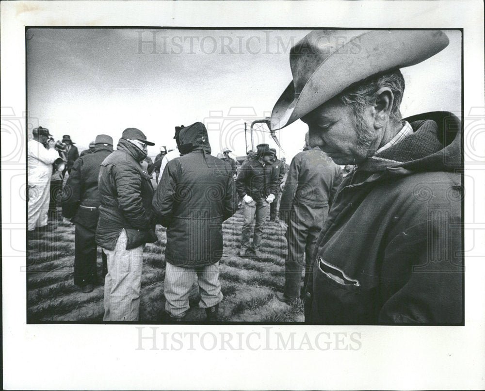 1977 Press Photo Denver farmer Charles Andrews - Historic Images