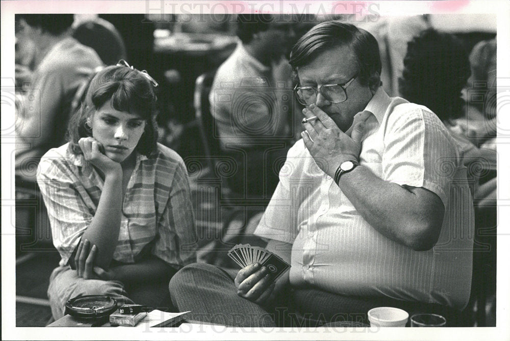 1985 Press Photo Ron Anderson Dallas Tricia Thomas Eye - Historic Images