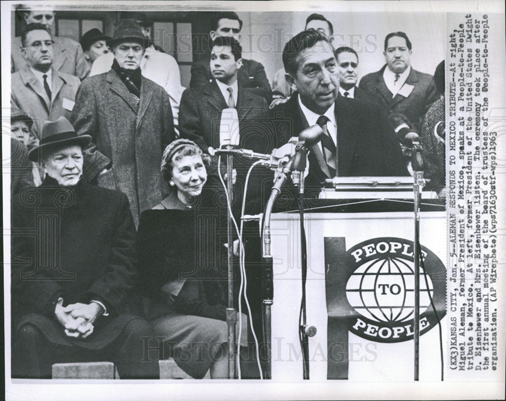 1963 Press Photo People To People Tribute To Mexico - Historic Images