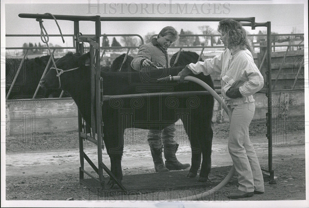 1989 Press Photo Tim & Tina Anderson Horse Jockeys Mich - Historic Images