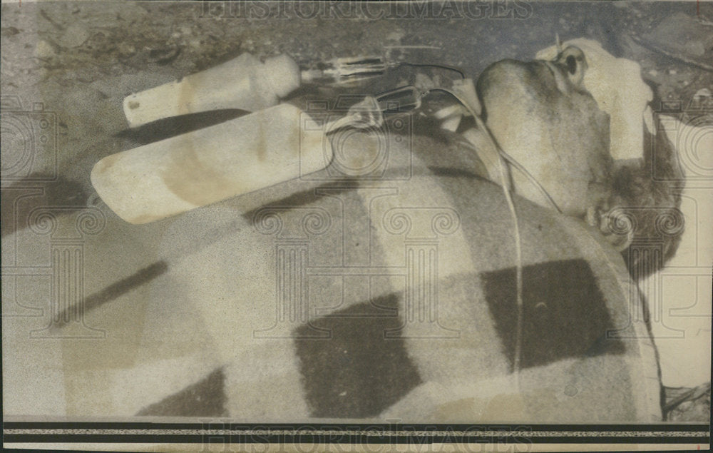 1974 Press Photo Alfred Laun III abandoned guerillas - Historic Images