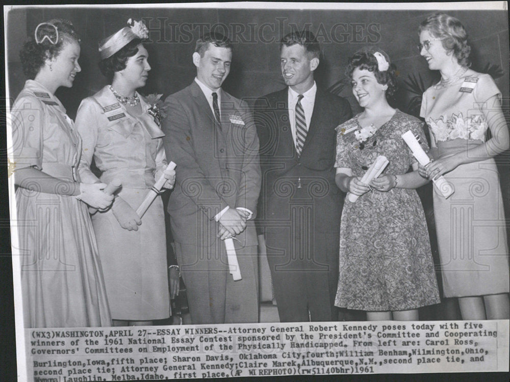 1961 Press Photo Robert Kennedy Attorney General Mich - Historic Images