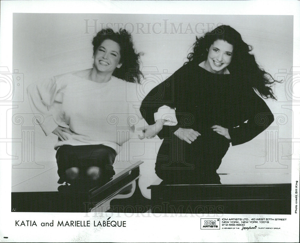 1988 Press Photo Katia Marielle Labeque piano duo - Historic Images