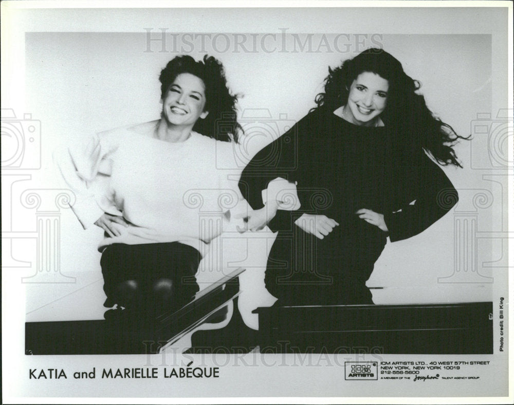 1986 Press Photo Labèque Katia Marielle French sisters  - Historic Images