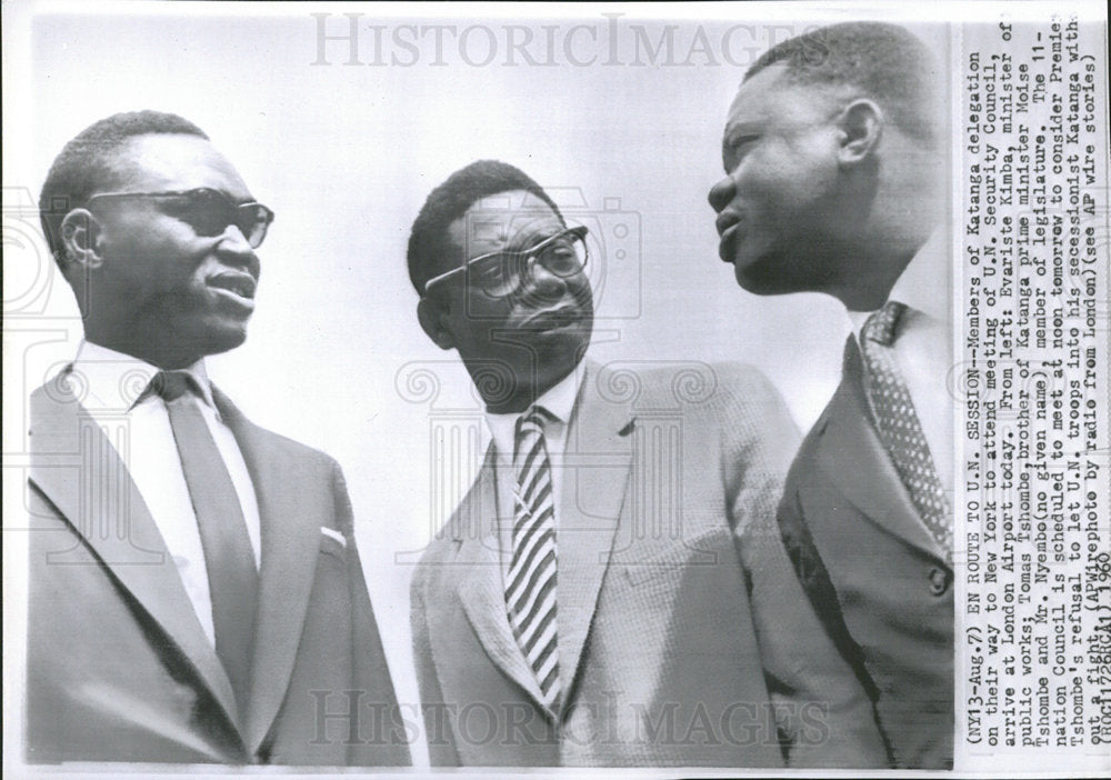 1960 Press Photo NY Members Katanga Security Council - Historic Images