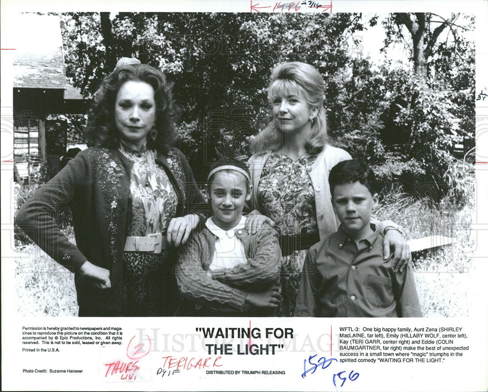 1990 Press Photo Teri Garr Aunt Zena Hillary Wolf Eddie - Historic Images