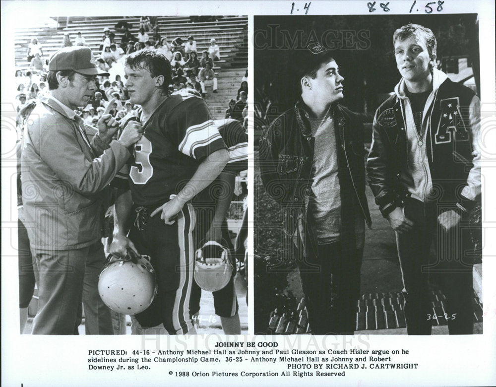 1988 Press Photo Johnny Be Good Anthony Michael Hall - Historic Images
