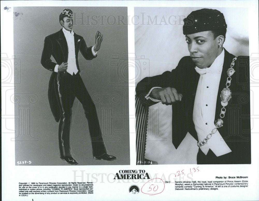 1988 Press Photo Arsenio Hall Eddie Murphy America - Historic Images