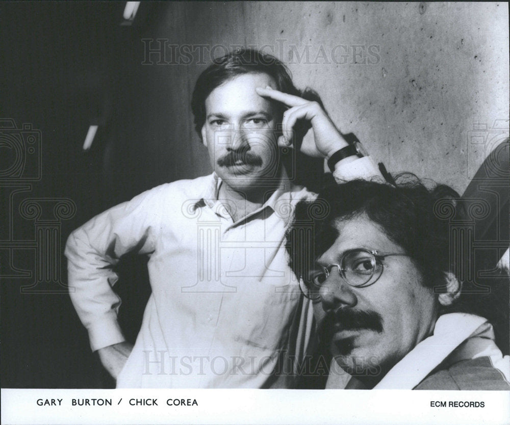 1982 Press Photo MUSICIANS GARY BURTON CHICK COREA - Historic Images