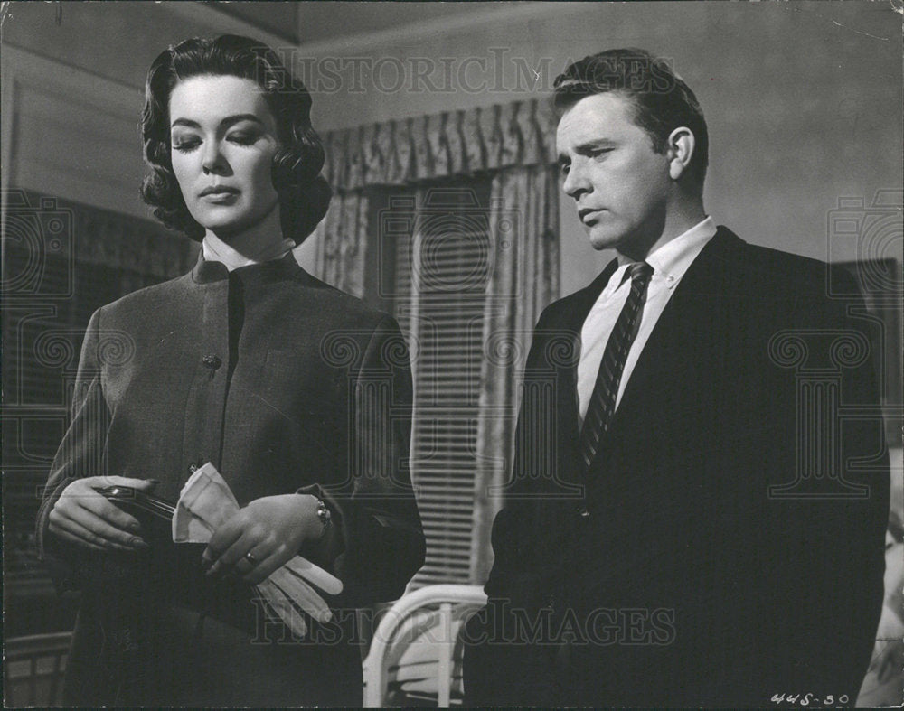 1960 Press Photo Actors Barbara Rush And Richard Burton - Historic Images