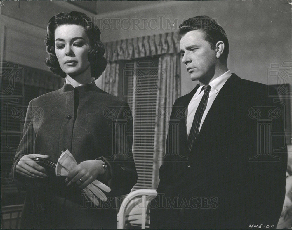1960 Press Photo Actors Barbara Rush And Richard Burton - Historic Images