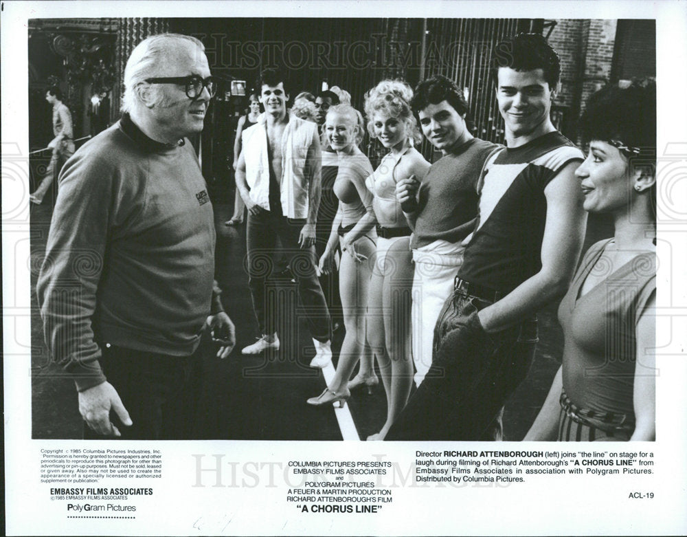 1985 Press Photo A Chorus Line Film Filming Director - Historic Images