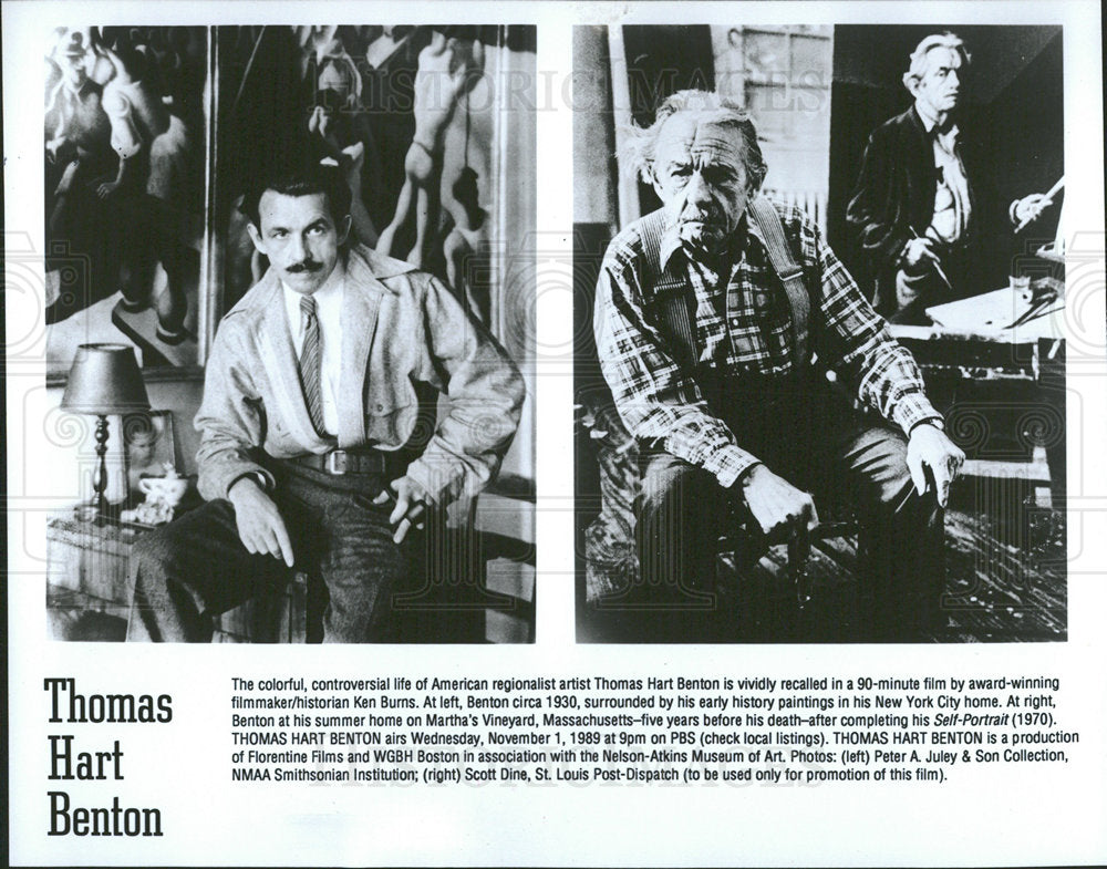 1989 Press Photo Artist Benton 1930 1970 Pictures - Historic Images