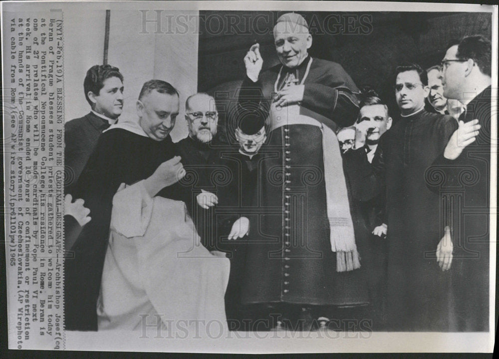 1965 Press Photo Archbishop Cardinal Josef Beran - Historic Images