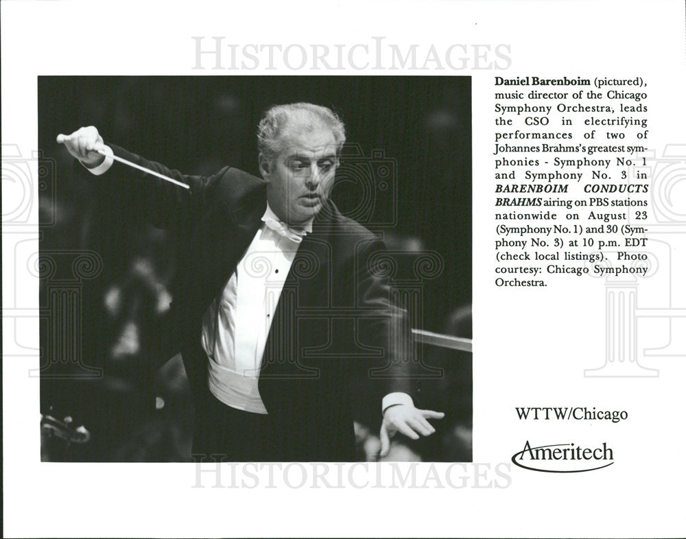 1995 Press Photo Barenboim music director Chicago CSO  - Historic Images