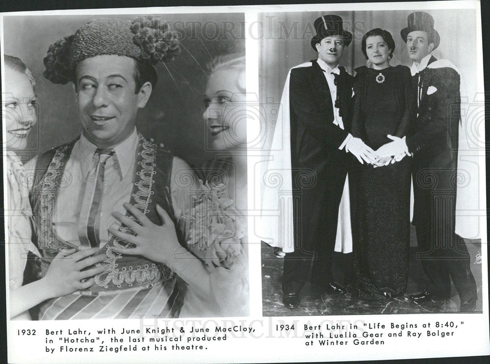 1965 Press Photo Actor Bert Lahr Different Productions - Historic Images