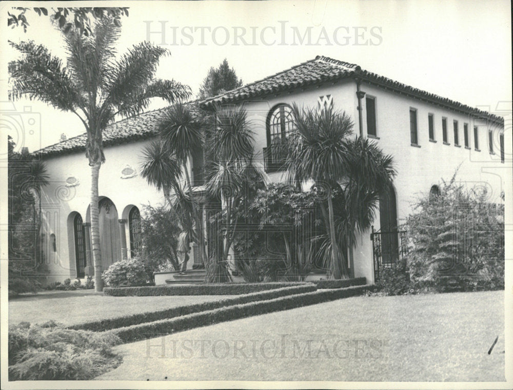 1934 Press Photo iron grill gate wall Arcadia estate  - Historic Images