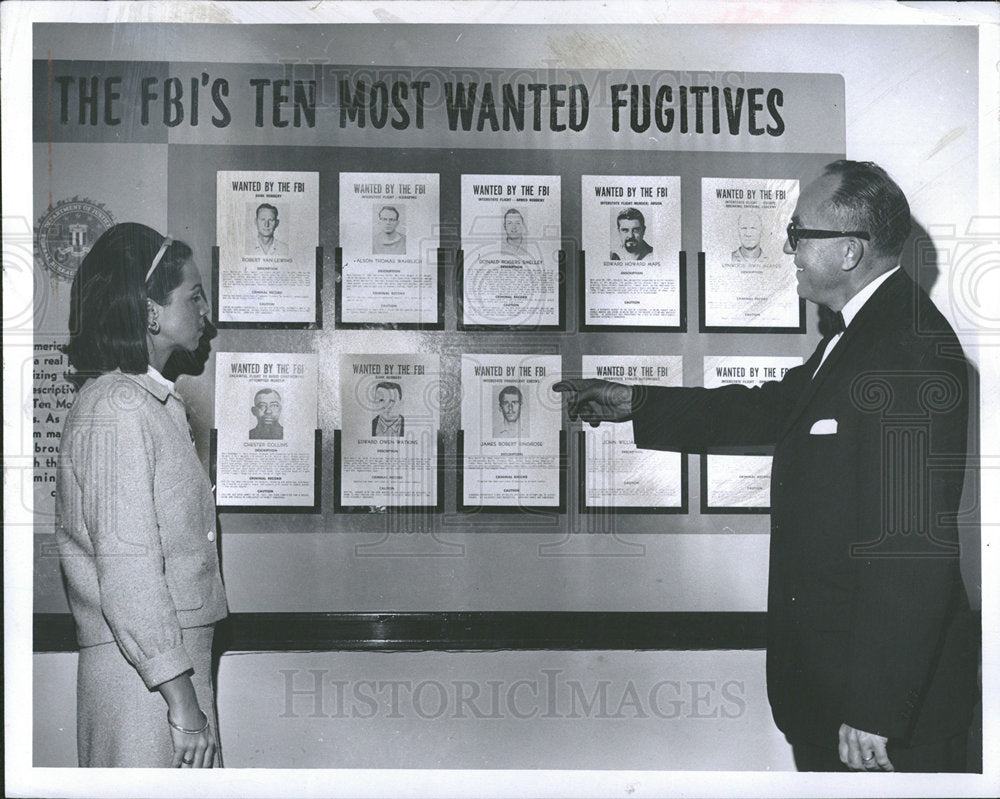 1966 Press Photo Detroit FBI ten most wanted fugitives - Historic Images